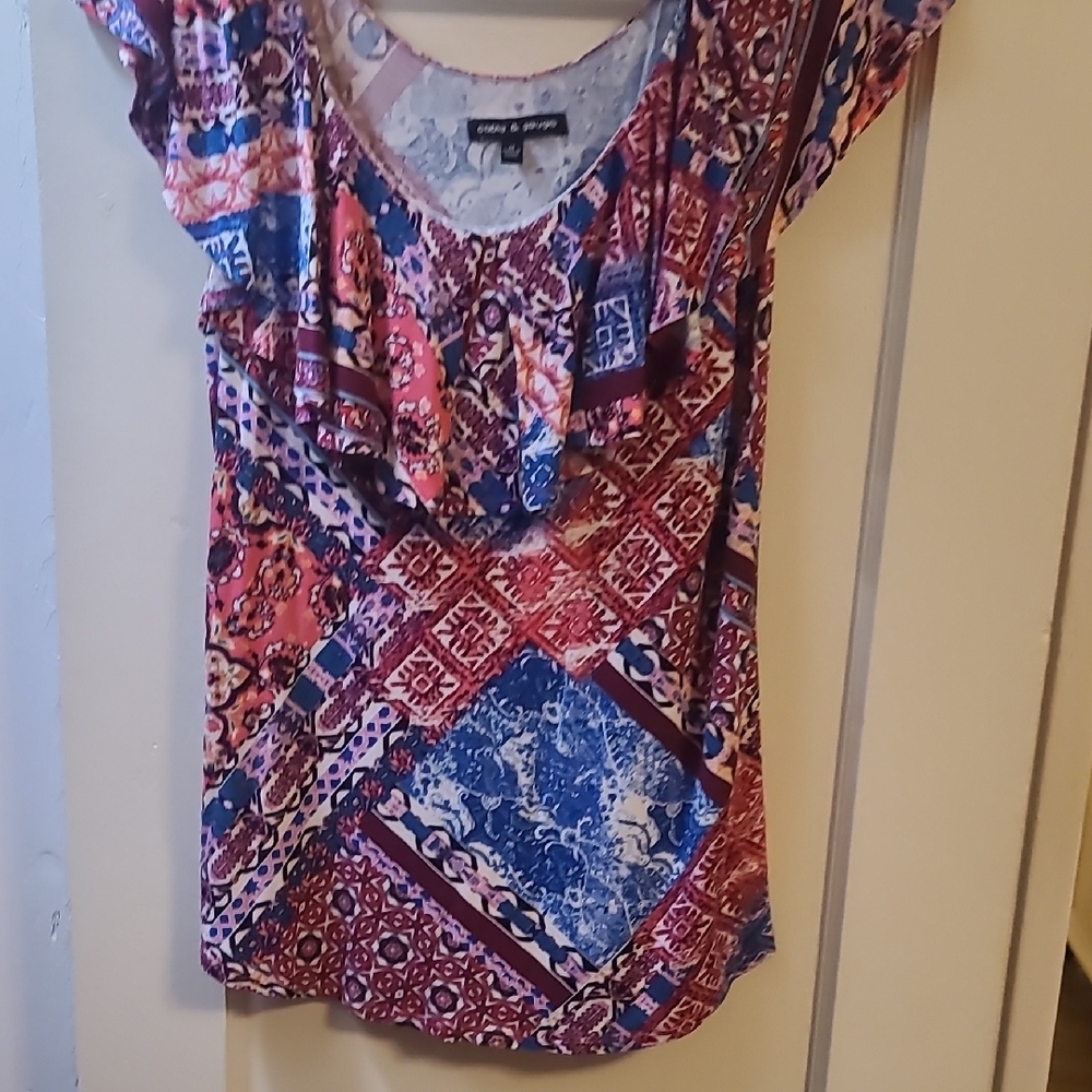 Cable & Gauge Multicolor Patterned Blouse